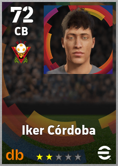 Iker Córdoba — CB, OVR 72, MAX 72