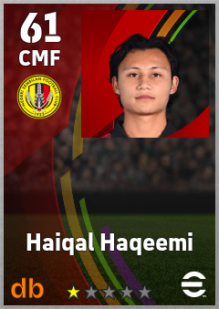 Haiqal Haqeemi — CMF, OVR 61, MAX 61