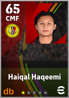 Haiqal Haqeemi — CMF, OVR 65, MAX 65