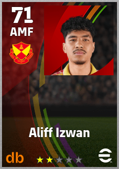 Aliff Izwan — AMF, OVR 71, MAX 71