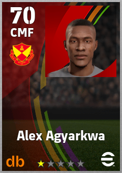 Alex Agyarkwa — CMF, OVR 70, MAX 70