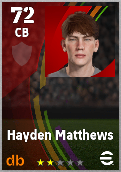 Hayden Matthews eFootball player card