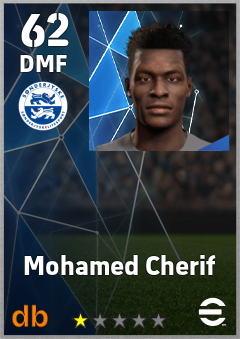 Mohamed Cherif — DMF, OVR 62, MAX 62