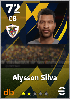 Alysson Silva — CB, OVR 72, MAX 72