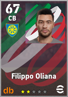 Filippo Oliana — CB, OVR 67, MAX 67