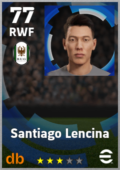 Santiago Lencina — RWF, OVR 77, MAX 77