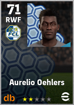 Aurelio Oehlers — RWF, OVR 71, MAX 71