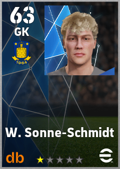 W. Sonne-Schmidt — GK, OVR 63, MAX 63