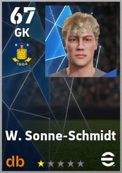 W. Sonne-Schmidt — GK, OVR 67, MAX 67
