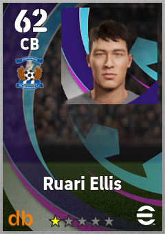 Ruari Ellis — CB, OVR 62, MAX 62