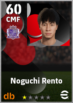 Noguchi Rento — CMF, OVR 60, MAX 60