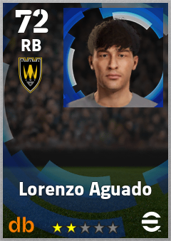 Lorenzo Aguado — RB, OVR 72, MAX 72