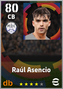 Raúl Asencio — CB, OVR 80, MAX 80