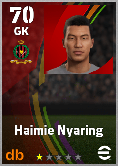 Haimie Nyaring — GK, OVR 70, MAX 70