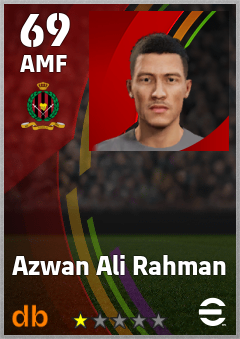 Azwan Ali Rahman — AMF, OVR 69, MAX 69