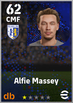 Alfie Massey — CMF, OVR 62, MAX 62