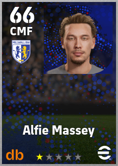 Alfie Massey — CMF, OVR 66, MAX 66