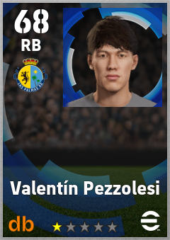 Valentín Pezzolesi — RB, OVR 68, MAX 68