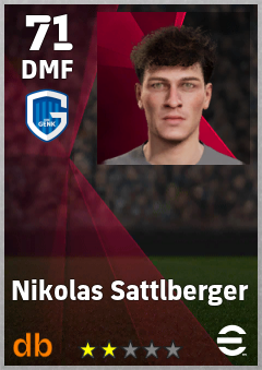 Nikolas Sattlberger — DMF, OVR 71, MAX 71