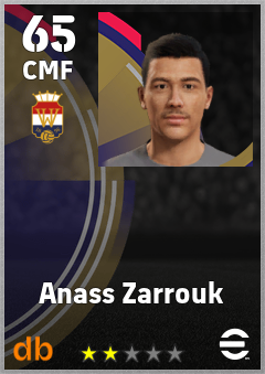 Anass Zarrouk — CMF, OVR 65, MAX 65