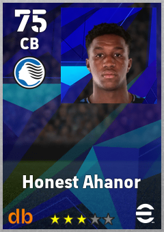 Honest Ahanor — CB, OVR 75, MAX 75