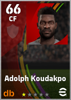 Adolph Koudakpo — CF, OVR 66, MAX 66