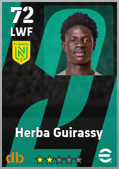 Herba Guirassy — LWF, OVR 72, MAX 72