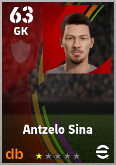 Antzelo Sina — GK, OVR 63, MAX 63