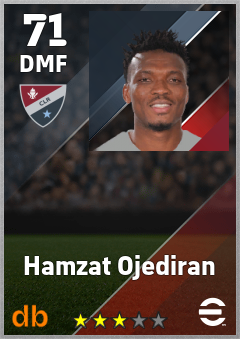 Hamzat Ojediran — DMF, OVR 71, MAX 71