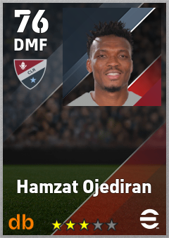 Hamzat Ojediran — DMF, OVR 76, MAX 76