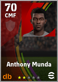 Anthony Munda — CMF, OVR 70, MAX 70