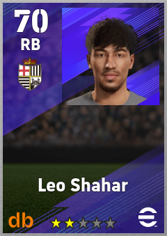 Leo Shahar — RB, OVR 70, MAX 70