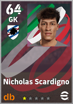 Nicholas Scardigno — GK, OVR 64, MAX 64