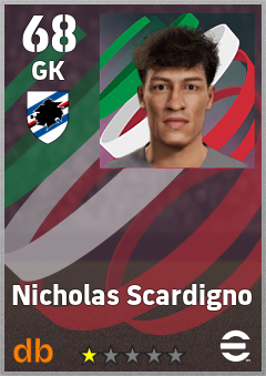 Nicholas Scardigno — GK, OVR 68, MAX 68
