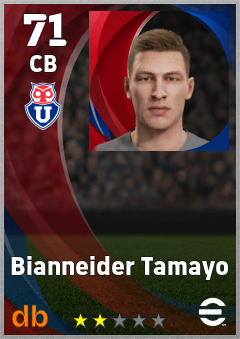 Bianneider Tamayo — CB, OVR 71, MAX 71