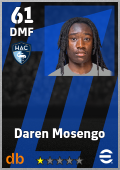 Daren Mosengo — DMF, OVR 61, MAX 61