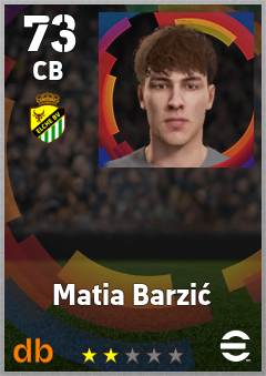 Matia Barzić — CB, OVR 73, MAX 73
