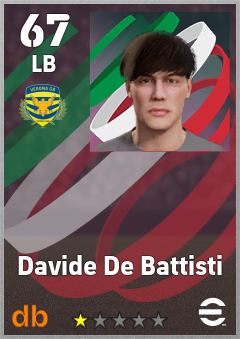 Davide De Battisti — LB, OVR 67, MAX 67