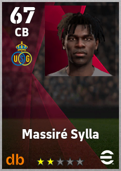 Massiré Sylla — CB, OVR 67, MAX 67