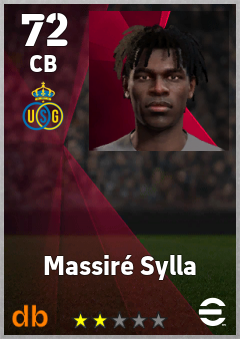 Massiré Sylla — CB, OVR 72, MAX 72