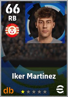 Iker Martínez — RB, OVR 66, MAX 66