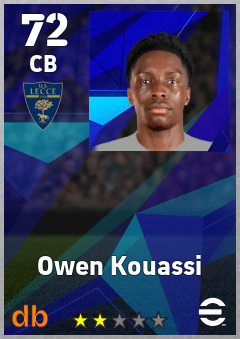 Owen Kouassi — CB, OVR 72, MAX 72