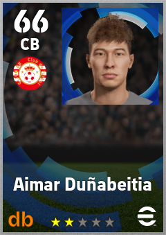Aimar Duñabeitia — CB, OVR 66, MAX 66