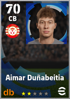 Aimar Duñabeitia — CB, OVR 70, MAX 70