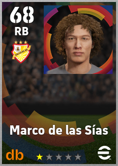 Marco de las Sías — RB, OVR 68, MAX 68