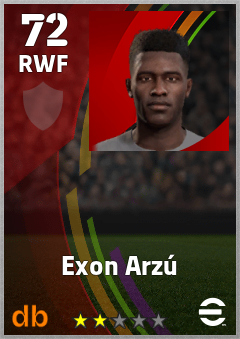 Exon Arzú — RWF, OVR 72, MAX 72