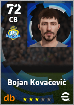 Bojan Kovačević — CB, OVR 72, MAX 72