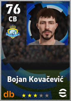 Bojan Kovačević — CB, OVR 76, MAX 76
