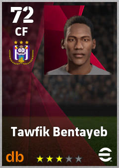 Tawfik Bentayeb — CF, OVR 72, MAX 72
