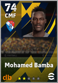 Mohamed Bamba — CMF, OVR 74, MAX 74